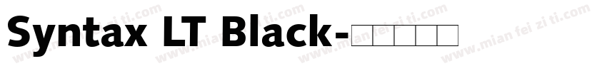 Syntax LT Black字体转换